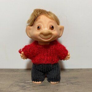 1960s Troll Doll with Rooted Hair Painted Bug Eyes RARE Regal Canada
